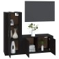 vidaXL 2-tlg. TV-Schrank-Set Schwarz Holzwerkstoff vidaXL 2-tlg. TV-Schrank-Set Schwarz Holzwerkstoff