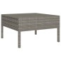 vidaXL 3-tlg. Garten-Lounge-Set mit Auflagen Poly Rattan Grau vidaXL 3-tlg. Garten-Lounge-Set mit Auflagen Poly Rattan Grau