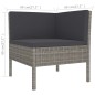 vidaXL 3-tlg. Garten-Lounge-Set mit Auflagen Poly Rattan Grau vidaXL 3-tlg. Garten-Lounge-Set mit Auflagen Poly Rattan Grau