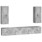 vidaXL 6-tlg. TV-Schrank-Set Betongrau Holzwerkstoff vidaXL 6-tlg. TV-Schrank-Set Betongrau Holzwerkstoff