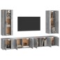 vidaXL 6-tlg. TV-Schrank-Set Betongrau Holzwerkstoff vidaXL 6-tlg. TV-Schrank-Set Betongrau Holzwerkstoff