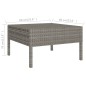 vidaXL 3-tlg. Garten-Lounge-Set mit Auflagen Poly Rattan Grau vidaXL 3-tlg. Garten-Lounge-Set mit Auflagen Poly Rattan Grau