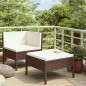 vidaXL 2-tlg. Garten-Lounge-Set mit Auflagen Poly Rattan Braun vidaXL 2-tlg. Garten-Lounge-Set mit Auflagen Poly Rattan Braun