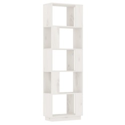 vidaXL Bücherregal/Raumteiler Weiß 51x25x163,5 cm Massivholz Kiefer