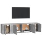 vidaXL 3-tlg. TV-Schrank-Set Betongrau Holzwerkstoff vidaXL 3-tlg. TV-Schrank-Set Betongrau Holzwerkstoff