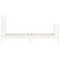 vidaXL Massivholzbett mit Kopfteil Weiß 90x200 cm vidaXL Massivholzbett mit Kopfteil Weiß 90x200 cm