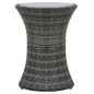 vidaXL Garten-Beistelltisch Trommelform Grau Poly Rattan vidaXL Garten-Beistelltisch Trommelform Grau Poly Rattan