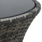 vidaXL Garten-Beistelltisch Trommelform Grau Poly Rattan vidaXL Garten-Beistelltisch Trommelform Grau Poly Rattan