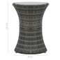 vidaXL Garten-Beistelltisch Trommelform Grau Poly Rattan vidaXL Garten-Beistelltisch Trommelform Grau Poly Rattan