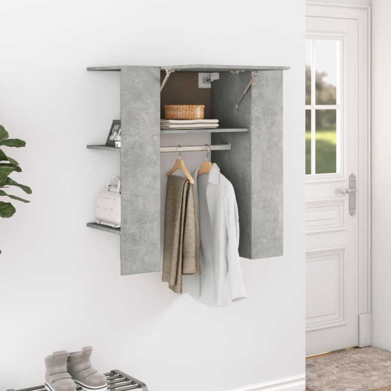 vidaXL Flurschrank Betongrau 97,5x37x99 cm Holzwerkstoff vidaXL Flurschrank Betongrau 97,5x37x99 cm Holzwerkstoff
