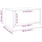 vidaXL Couchtisch Grau Sonoma 80x55,5x41,5 cm Holzwerkstoff vidaXL Couchtisch Grau Sonoma 80x55,5x41,5 cm Holzwerkstoff