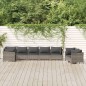 vidaXL 8-tlg. Garten-Lounge-Set mit Kissen Grau Poly Rattan vidaXL 8-tlg. Garten-Lounge-Set mit Kissen Grau Poly Rattan