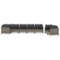 vidaXL 8-tlg. Garten-Lounge-Set mit Kissen Grau Poly Rattan vidaXL 8-tlg. Garten-Lounge-Set mit Kissen Grau Poly Rattan