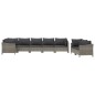 vidaXL 8-tlg. Garten-Lounge-Set mit Kissen Grau Poly Rattan vidaXL 8-tlg. Garten-Lounge-Set mit Kissen Grau Poly Rattan