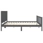 vidaXL Massivholzbett mit Kopfteil Grau 200x200 cm vidaXL Massivholzbett mit Kopfteil Grau 200x200 cm