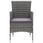 Garten-Essstühle 4 Stk. Poly Rattan Grau Garten-Essstühle 4 Stk. Poly Rattan Grau