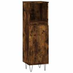 vidaXL Badschrank Räuchereiche 30x30x100 cm Holzwerkstoff
