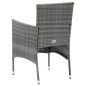 Garten-Essstühle 4 Stk. Poly Rattan Grau Garten-Essstühle 4 Stk. Poly Rattan Grau