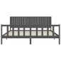 vidaXL Massivholzbett mit Kopfteil Grau 200x200 cm vidaXL Massivholzbett mit Kopfteil Grau 200x200 cm