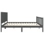 vidaXL Massivholzbett mit Kopfteil Grau 200x200 cm vidaXL Massivholzbett mit Kopfteil Grau 200x200 cm