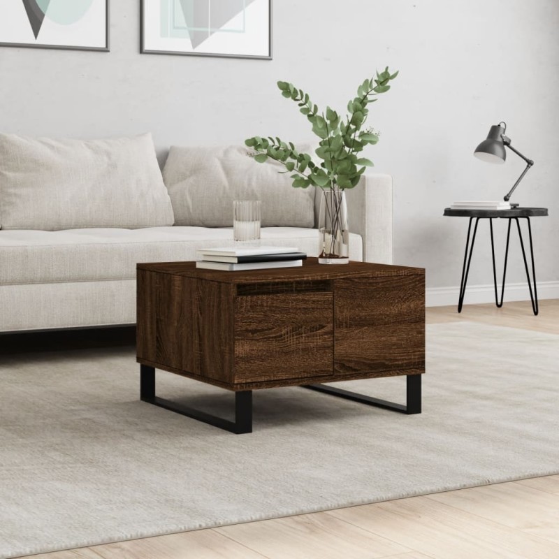 vidaXL Couchtisch Braun Eichen-Optik 55x55x36,5 cm Holzwerkstoff vidaXL Couchtisch Braun Eichen-Optik 55x55x36,5 cm Holzwerkstoff