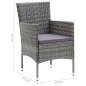 Garten-Essstühle 4 Stk. Poly Rattan Grau Garten-Essstühle 4 Stk. Poly Rattan Grau