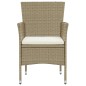 Garten-Essstühle 4 Stk. Poly Rattan Beige Garten-Essstühle 4 Stk. Poly Rattan Beige