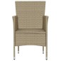 Garten-Essstühle 4 Stk. Poly Rattan Beige Garten-Essstühle 4 Stk. Poly Rattan Beige