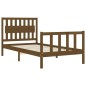 vidaXL Massivholzbett mit Kopfteil Honigbraun 100x200 cm vidaXL Massivholzbett mit Kopfteil Honigbraun 100x200 cm