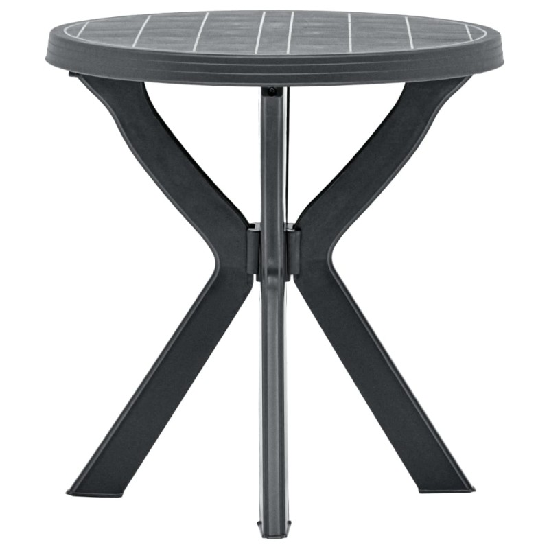 vidaXL Bistrotisch Anthrazit Ø70 cm Kunststoff vidaXL Bistrotisch Anthrazit Ø70 cm Kunststoff