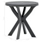vidaXL Bistrotisch Anthrazit Ø70 cm Kunststoff vidaXL Bistrotisch Anthrazit Ø70 cm Kunststoff