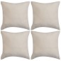 vidaXL Kissenbezüge 4 Stk. 40x40 cm Polyester Kunstleder Beige vidaXL Kissenbezüge 4 Stk. 40x40 cm Polyester Kunstleder Beige