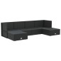 vidaXL 6-tlg. Garten-Lounge-Set mit Kissen Schwarz Poly Rattan vidaXL 6-tlg. Garten-Lounge-Set mit Kissen Schwarz Poly Rattan