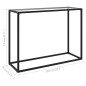vidaXL Konsolentisch Transparent 100x35x75 cm Hartglas vidaXL Konsolentisch Transparent 100x35x75 cm Hartglas
