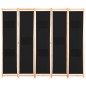 vidaXL 5-teiliger Raumteiler Schwarz 200 x 170 x 4 cm Stoff vidaXL 5-teiliger Raumteiler Schwarz 200 x 170 x 4 cm Stoff