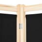 vidaXL 5-teiliger Raumteiler Schwarz 200 x 170 x 4 cm Stoff vidaXL 5-teiliger Raumteiler Schwarz 200 x 170 x 4 cm Stoff