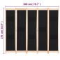 vidaXL 5-teiliger Raumteiler Schwarz 200 x 170 x 4 cm Stoff vidaXL 5-teiliger Raumteiler Schwarz 200 x 170 x 4 cm Stoff