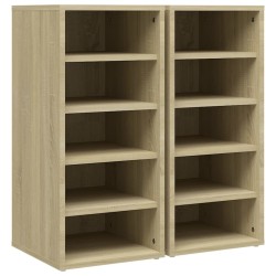 vidaXL Schuhschränke 2 Stk. Sonoma-Eiche 31,5x35x70 cm Holzwerkstoff