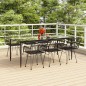 vidaXL 7-tlg. Garten-Essgruppe Schwarz Poly Rattan vidaXL 7-tlg. Garten-Essgruppe Schwarz Poly Rattan