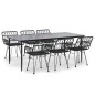 vidaXL 7-tlg. Garten-Essgruppe Schwarz Poly Rattan vidaXL 7-tlg. Garten-Essgruppe Schwarz Poly Rattan