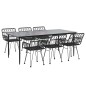 vidaXL 7-tlg. Garten-Essgruppe Schwarz Poly Rattan vidaXL 7-tlg. Garten-Essgruppe Schwarz Poly Rattan
