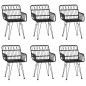 vidaXL 7-tlg. Garten-Essgruppe Schwarz Poly Rattan vidaXL 7-tlg. Garten-Essgruppe Schwarz Poly Rattan