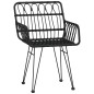 vidaXL 7-tlg. Garten-Essgruppe Schwarz Poly Rattan vidaXL 7-tlg. Garten-Essgruppe Schwarz Poly Rattan