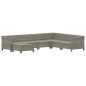 vidaXL 7-tlg. Garten-Lounge-Set mit Kissen Grau Poly Rattan vidaXL 7-tlg. Garten-Lounge-Set mit Kissen Grau Poly Rattan