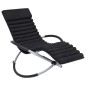 vidaXL Sonnenliegen-Auflage Schwarz Veloursleder vidaXL Sonnenliegen-Auflage Schwarz Veloursleder