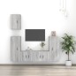 vidaXL 5-tlg. TV-Schrank-Set Grau Sonoma Holzwerkstoff vidaXL 5-tlg. TV-Schrank-Set Grau Sonoma Holzwerkstoff