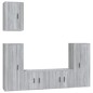 vidaXL 5-tlg. TV-Schrank-Set Grau Sonoma Holzwerkstoff vidaXL 5-tlg. TV-Schrank-Set Grau Sonoma Holzwerkstoff