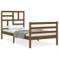 vidaXL Massivholzbett mit Kopfteil Honigbraun 100x200 cm vidaXL Massivholzbett mit Kopfteil Honigbraun 100x200 cm