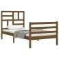 vidaXL Massivholzbett mit Kopfteil Honigbraun 100x200 cm vidaXL Massivholzbett mit Kopfteil Honigbraun 100x200 cm
