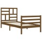 vidaXL Massivholzbett mit Kopfteil Honigbraun 100x200 cm vidaXL Massivholzbett mit Kopfteil Honigbraun 100x200 cm
